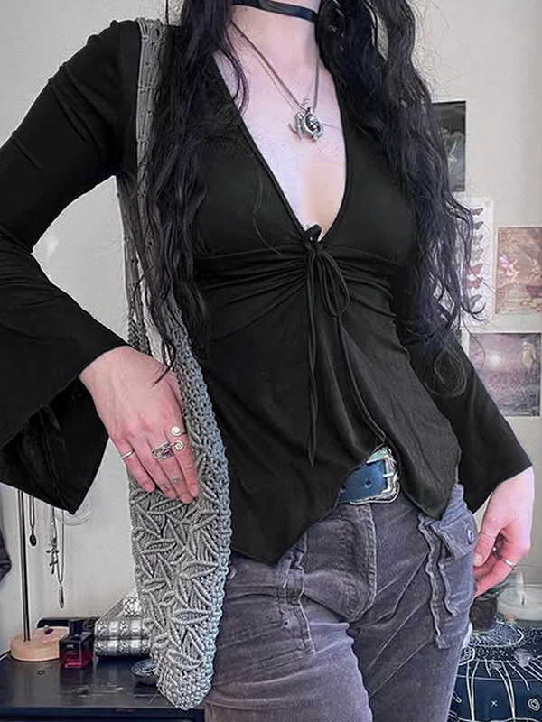 Drawstring Slimming Long Sleeve - Image 2