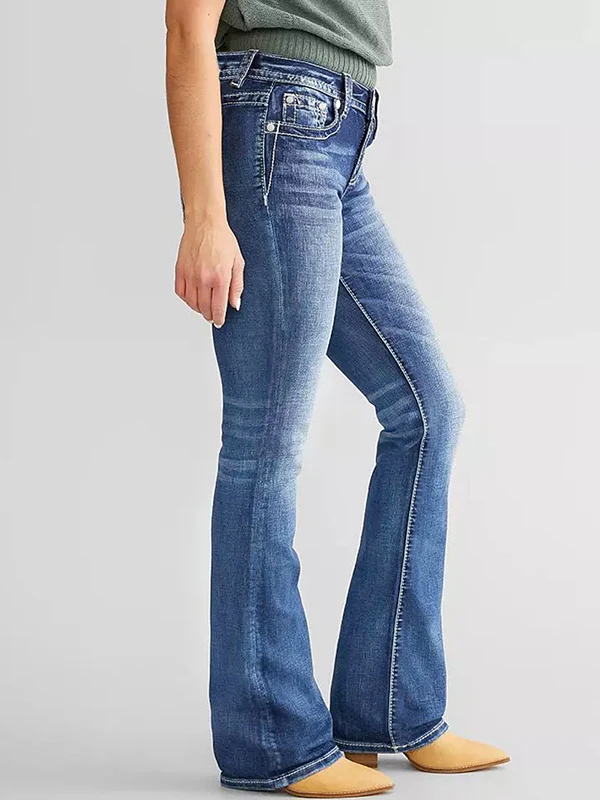 Embroidered Micro Slim Jeans - Image 3