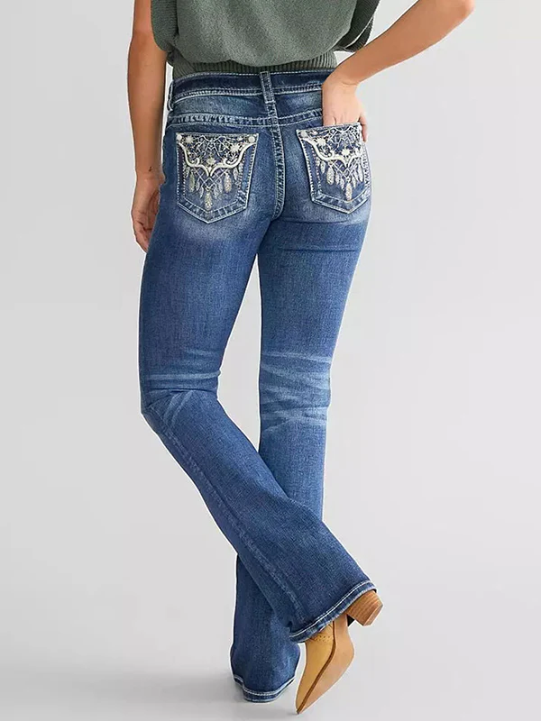 Embroidered Micro Slim Jeans - Image 5