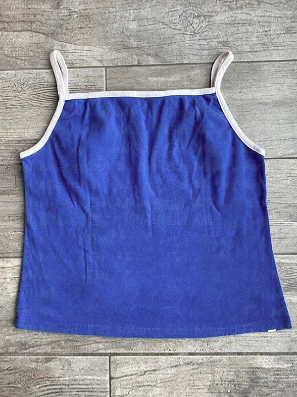 Embroidery Contrast Crop Cami Top - Image 4