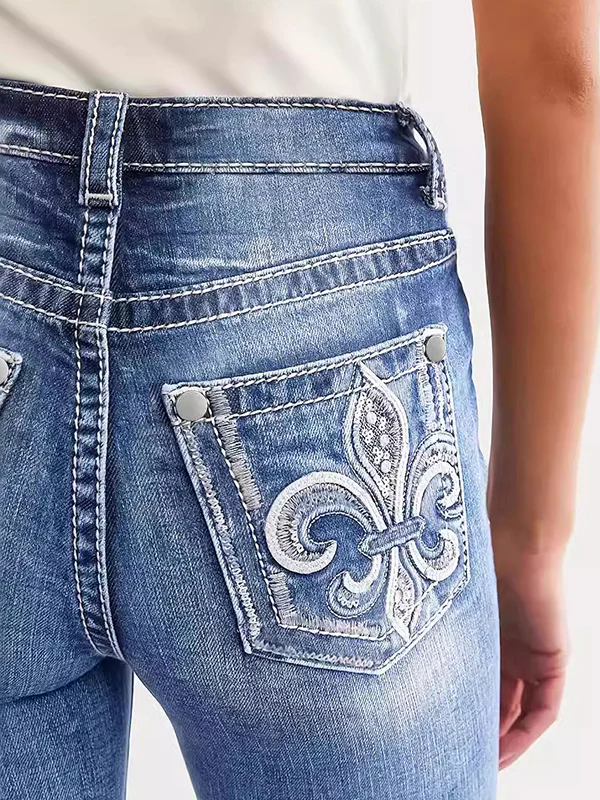 Embroidery Elements Slim Jeans - Image 5