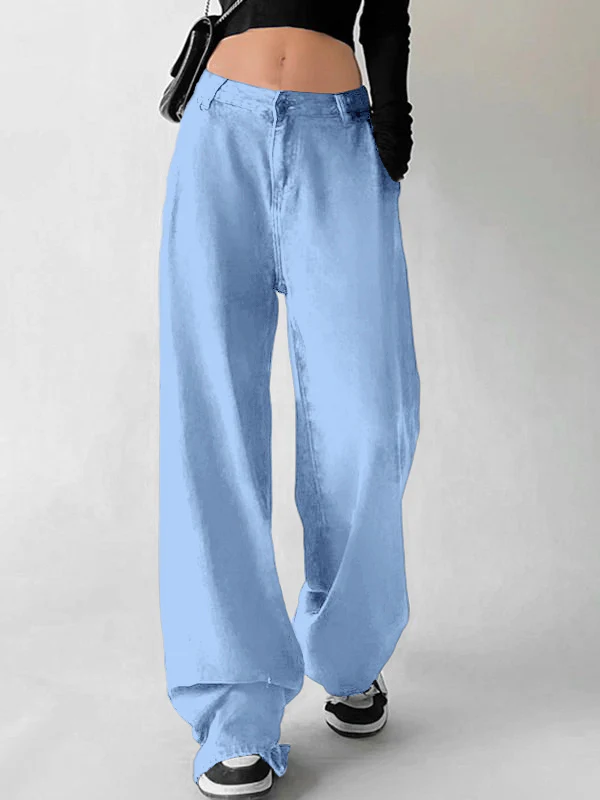 EMMIOL Black High Rise Baggy 26°C/78°F Air Jeans - Image 10