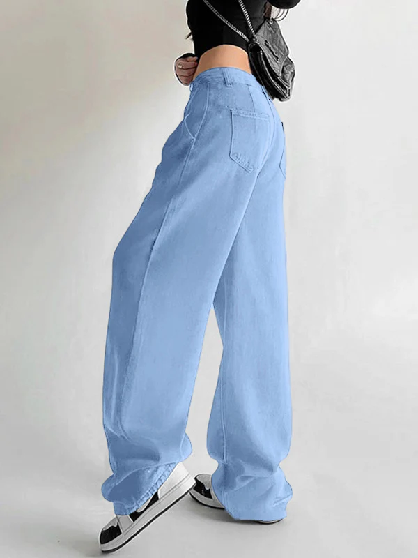 EMMIOL Black High Rise Baggy 26°C/78°F Air Jeans - Image 9