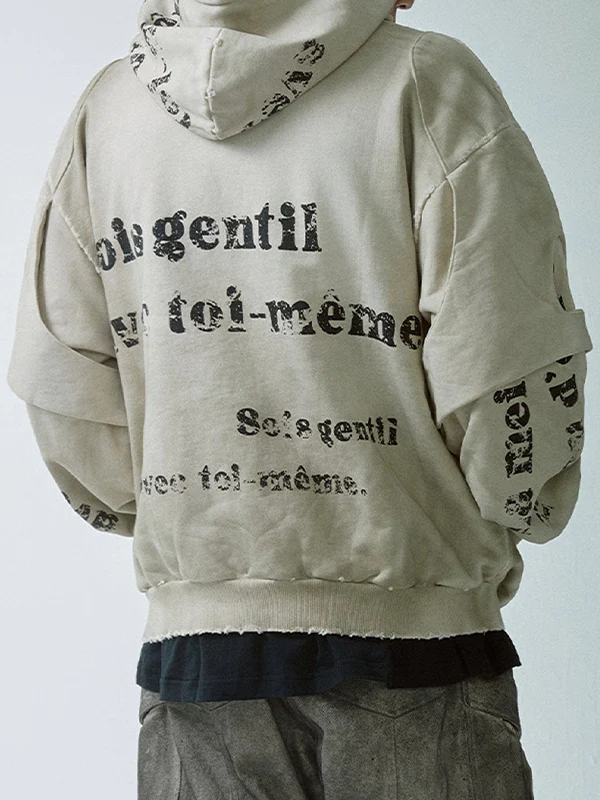 English-Printed Retro Sweatshirt - Image 4