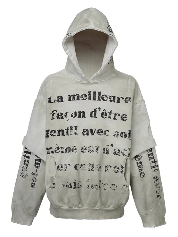 English-Printed Retro Sweatshirt - Image 5