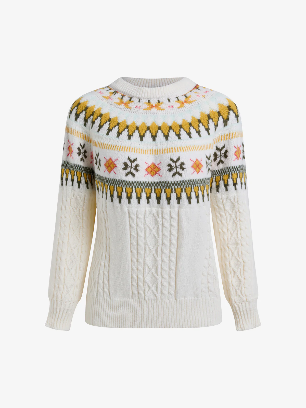 Fair Isle College Casual Pullover Sweater - Image 4