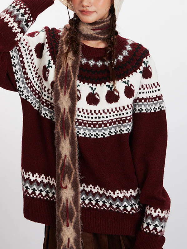 Fair Isle Fruit Stripe Sweaters - Image 3
