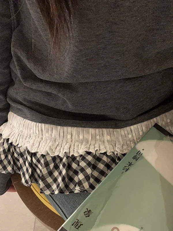 False Two-Piece Splicing Sweaters - Image 2