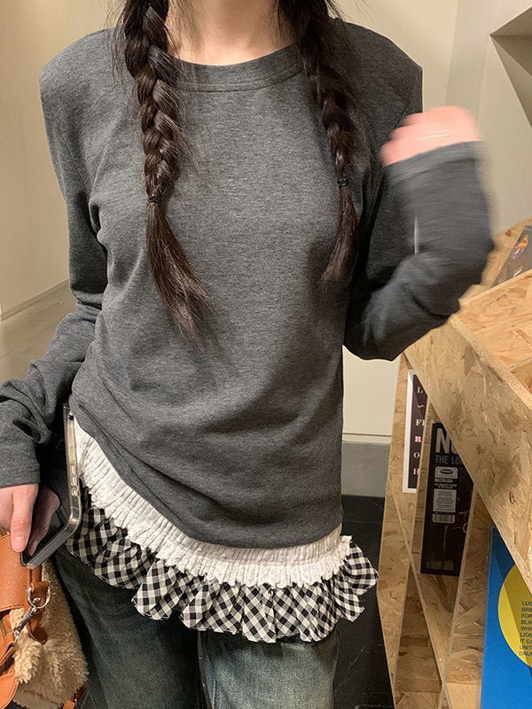 False Two-Piece Splicing Sweaters - Image 3