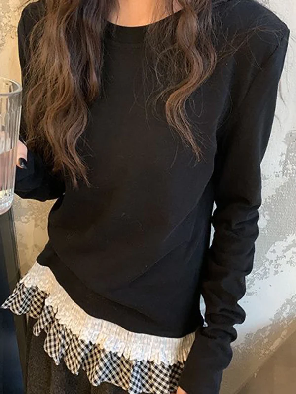 False Two-Piece Splicing Sweaters - Image 4