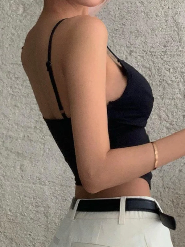 Fish Bone Stretchy Slim Corset Top - Image 15