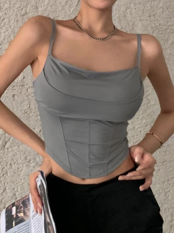 Fish Bone Stretchy Slim Corset Top - Image 6