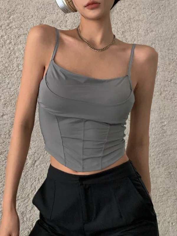 Fish Bone Stretchy Slim Corset Top - Image 9