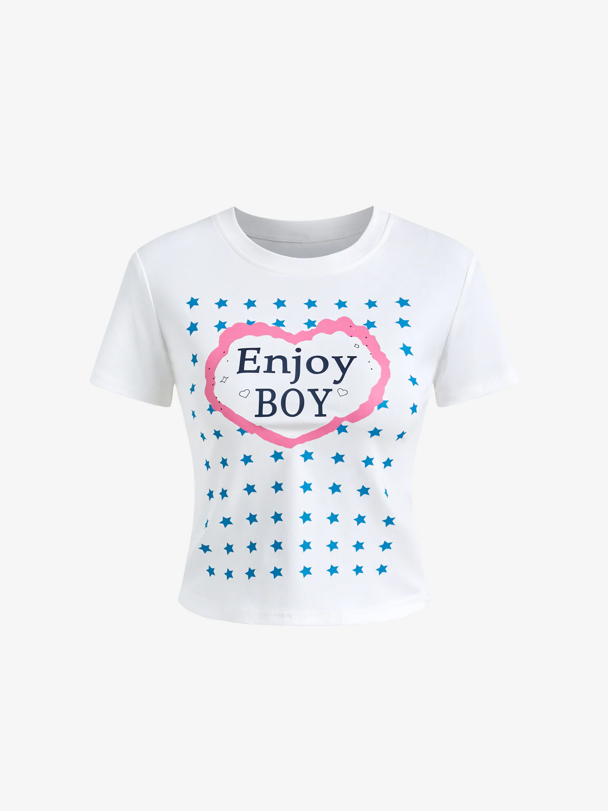 Flocked Print Short Sleeve