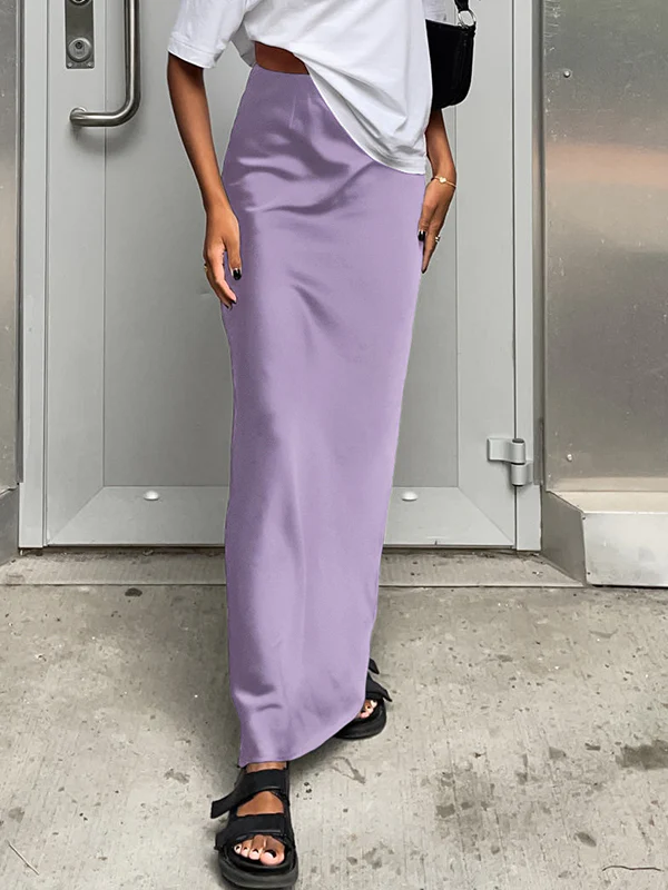 French Satin Drape Skirt - Image 6