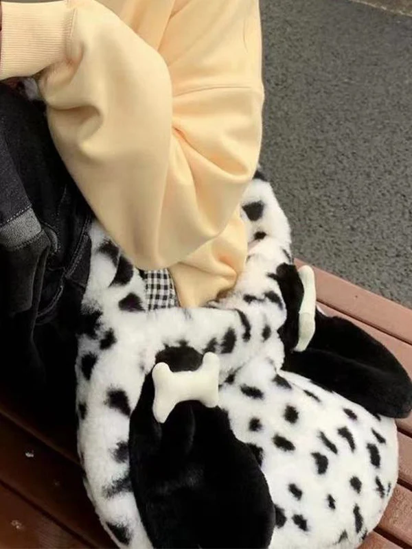 Fuzzy Dalmatian Crossbody Bag - Image 3