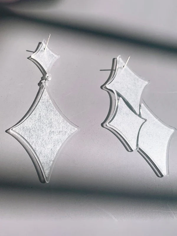 Geometric Charm Drop Earrings