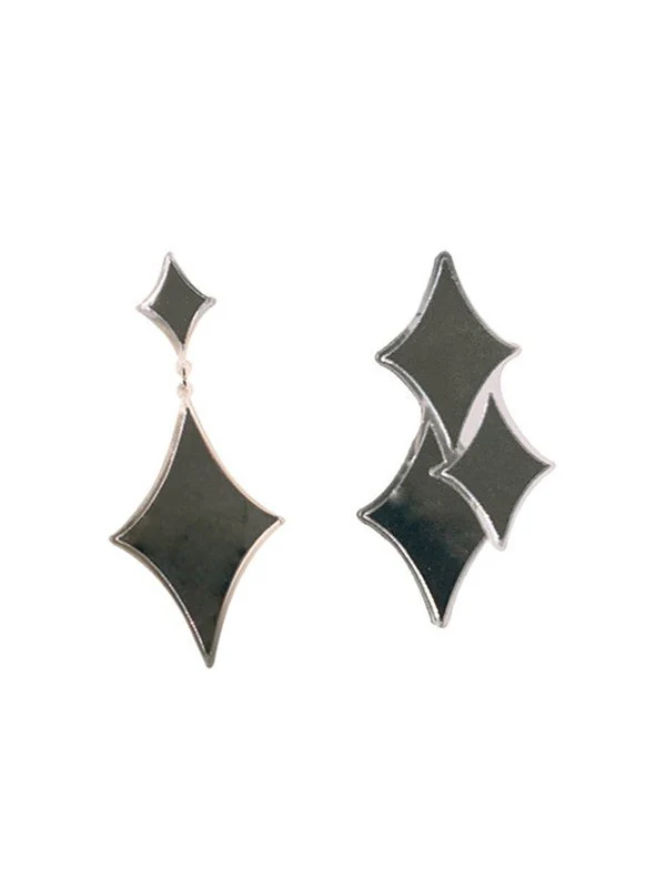 Geometric Charm Drop Earrings - Image 3