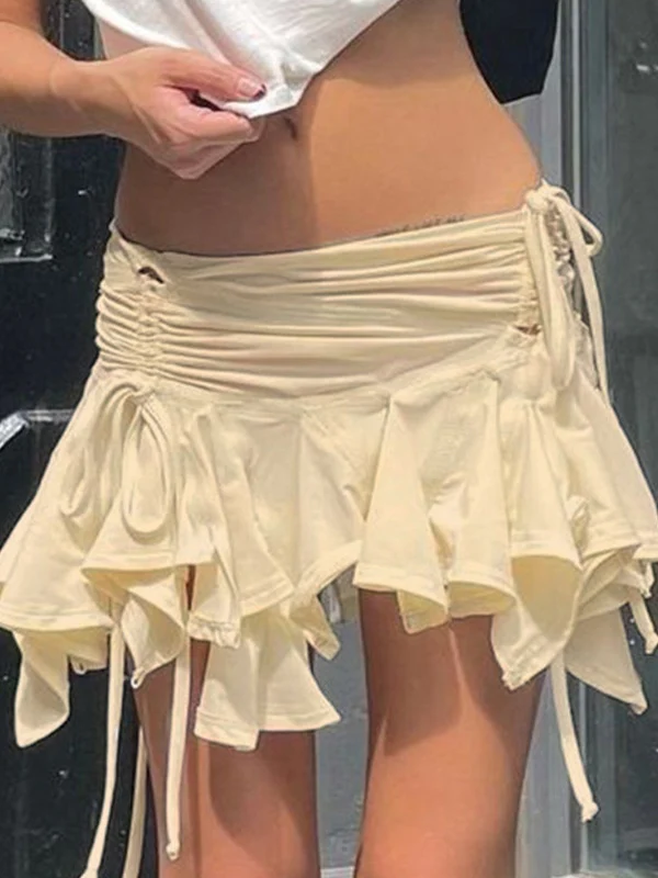 Gothic Punk Cropped Mini Skirts - Image 2
