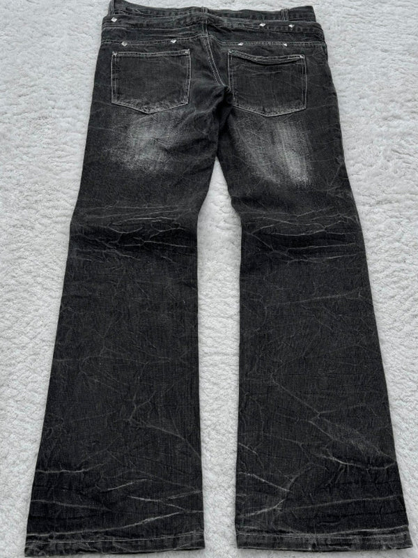 Gothic Retro Flare Jeans - Image 5