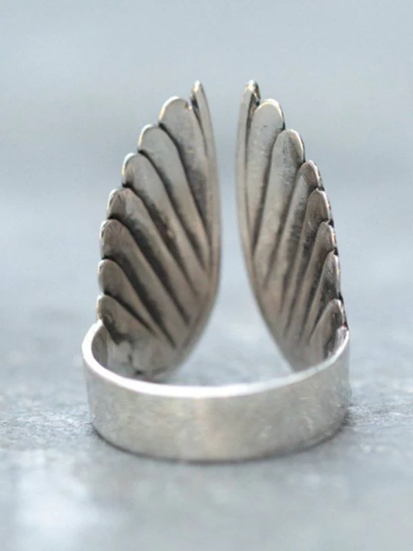 Grunge Fairy Wing Decor Cuff Ring - Image 3