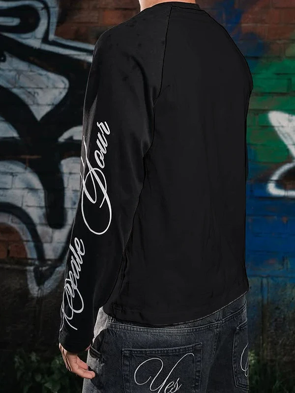 Handwritten Print Oversized Long Sleeve - Image 3