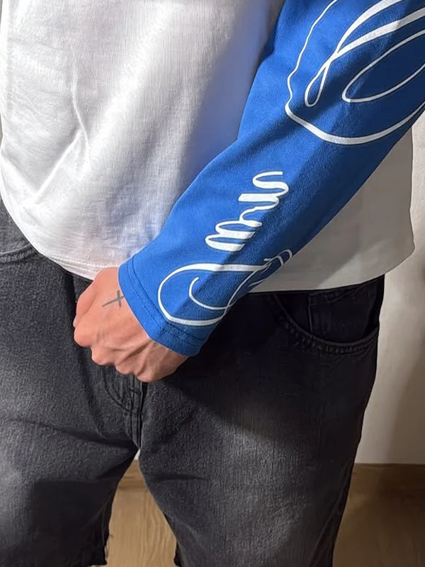Handwritten Print Oversized Long Sleeve - Image 7