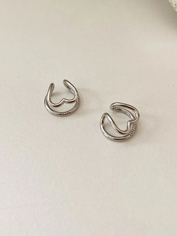 Heart Decor Cuff Earring