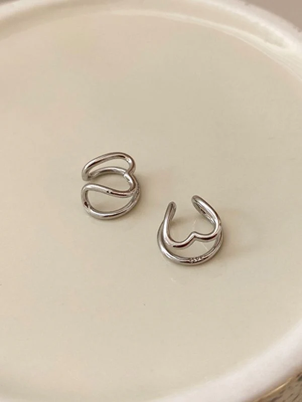 Heart Decor Cuff Earring - Image 4
