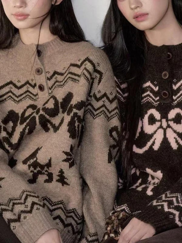 Henley Jacquard Sweater - Image 3