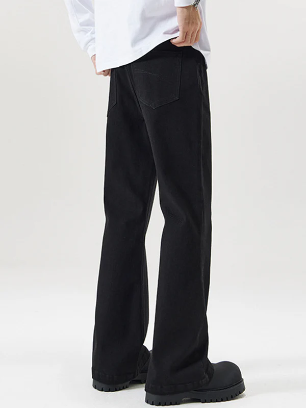 High Street Black Scimitar Slightly Flared Loose Jeans - Image 2