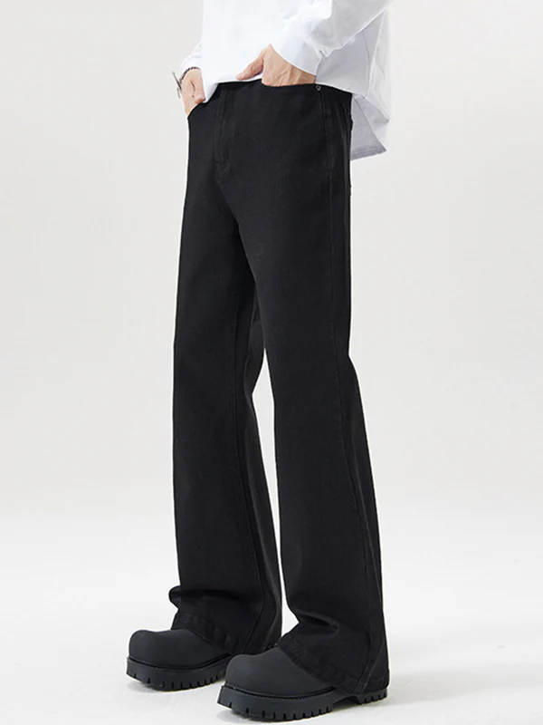 High Street Black Scimitar Slightly Flared Loose Jeans - Image 3