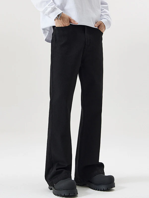 High Street Black Scimitar Slightly Flared Loose Jeans - Image 4