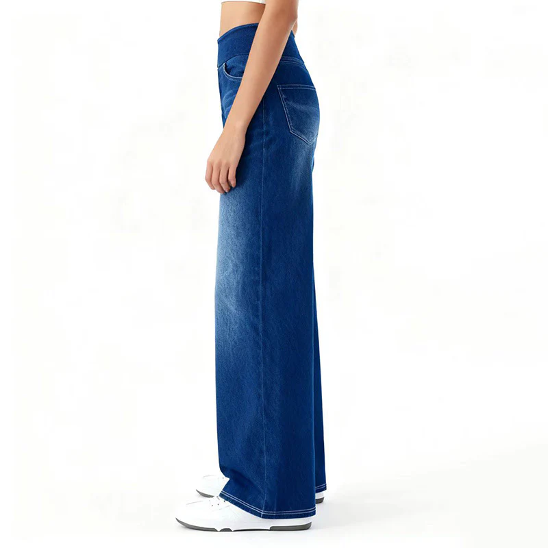 High Waisted Stretchy Denim Pants - Image 16