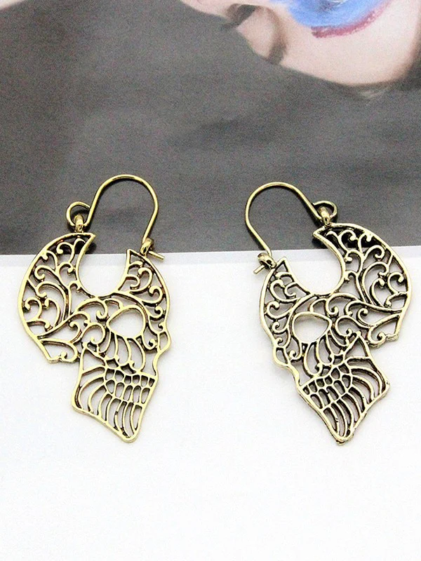 Hollow Out Skull Earrings - Image 2