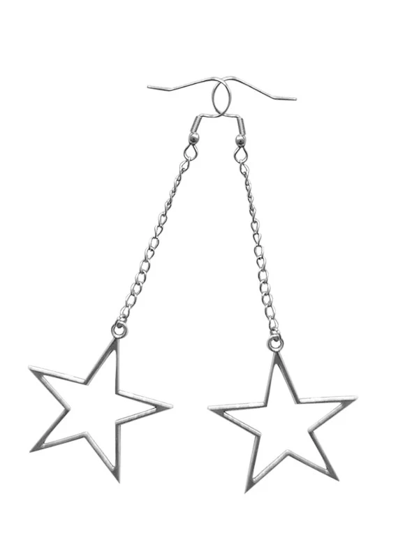 Hollow Out Star Drop Earrings - Image 2