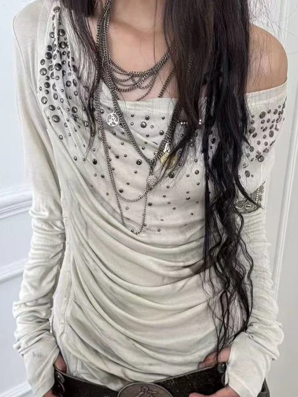 Hotfix Rhinestone Printing Long Sleeve