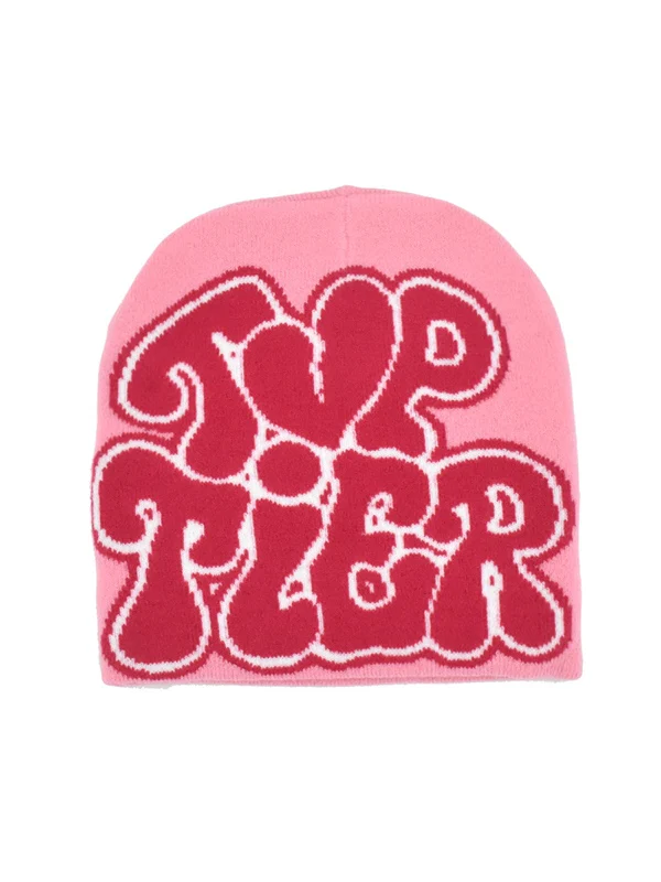 Interesting Letter Jacquard Beanie Hat - Image 3