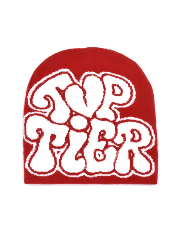 Interesting Letter Jacquard Beanie Hat - Image 4