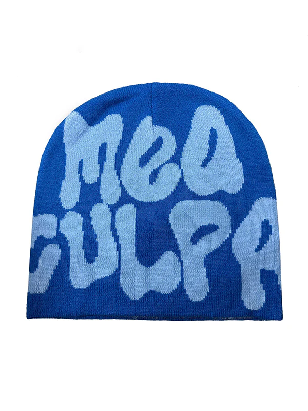 Interesting Letter Print Beanie Hat - Image 4