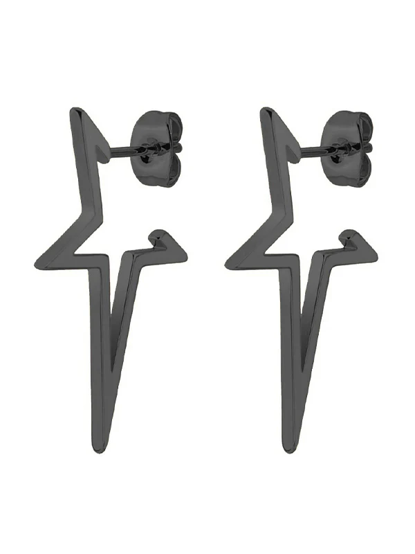 Irregular Chunky Star Pendant Earrings - Image 6