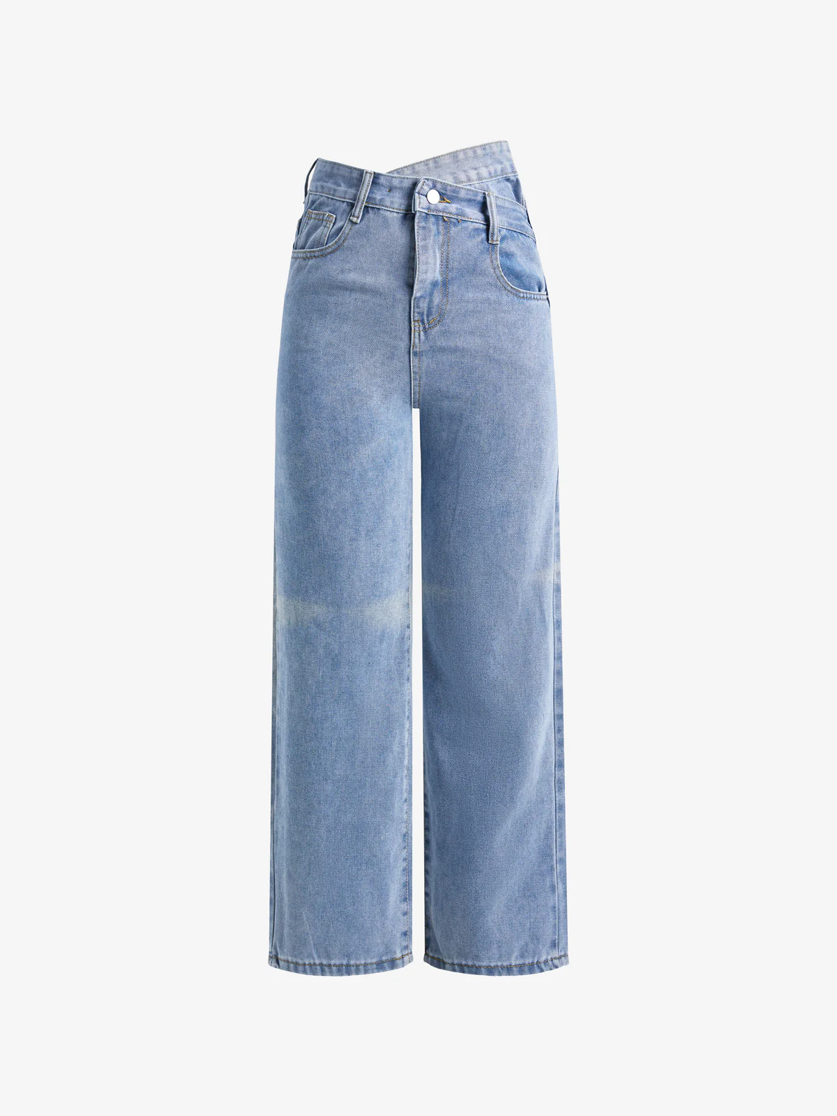 Irregular Design High Rise Boyfriend Jeans