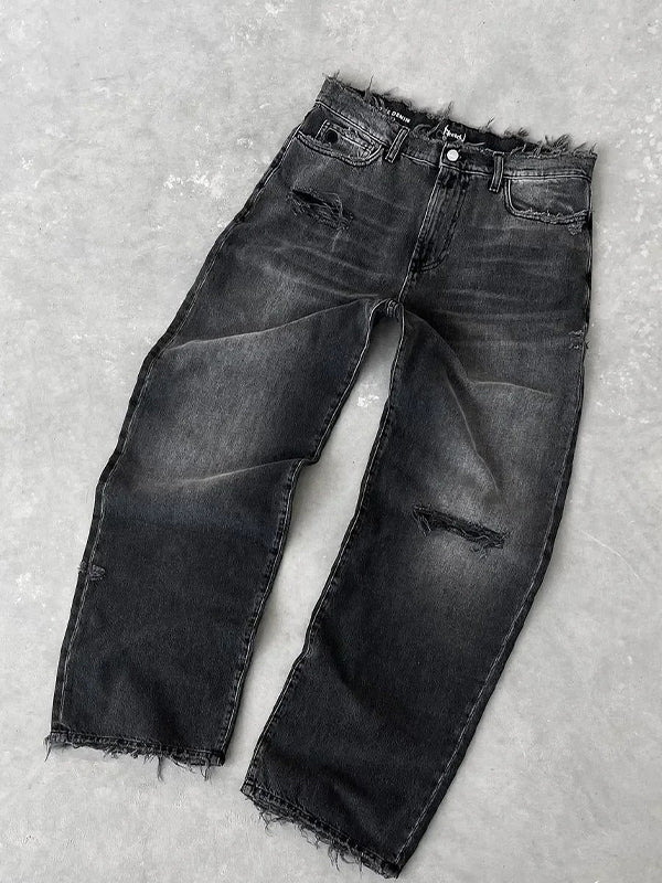 Washed Aged Boyfriend Jeans - Image 3