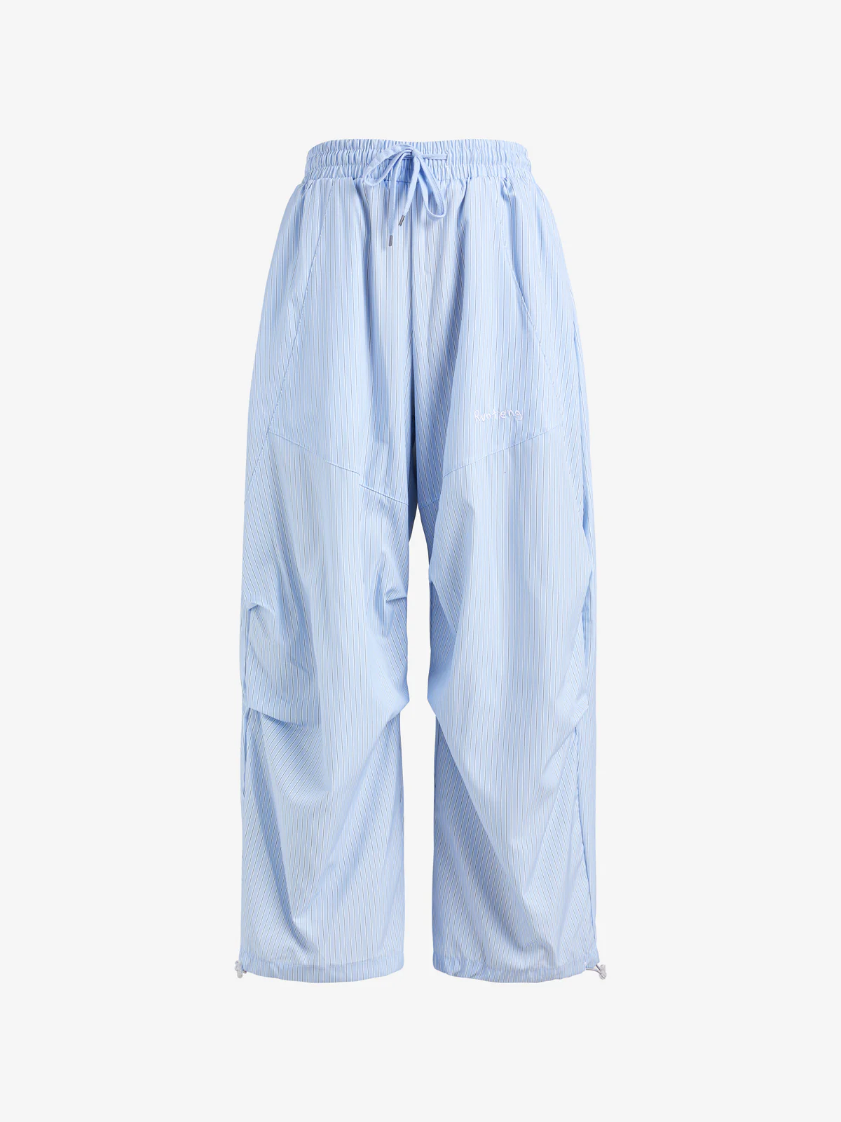 Elastic Waist Plaid Loose Casual Pants