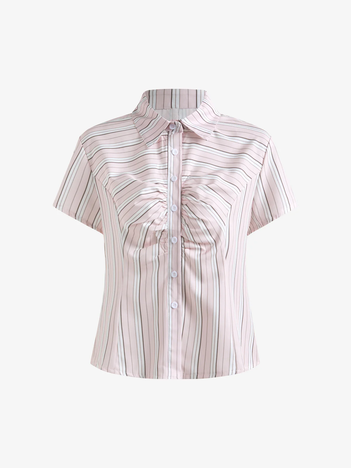 Striped Waist Short Sleeved Shirt - Image 3