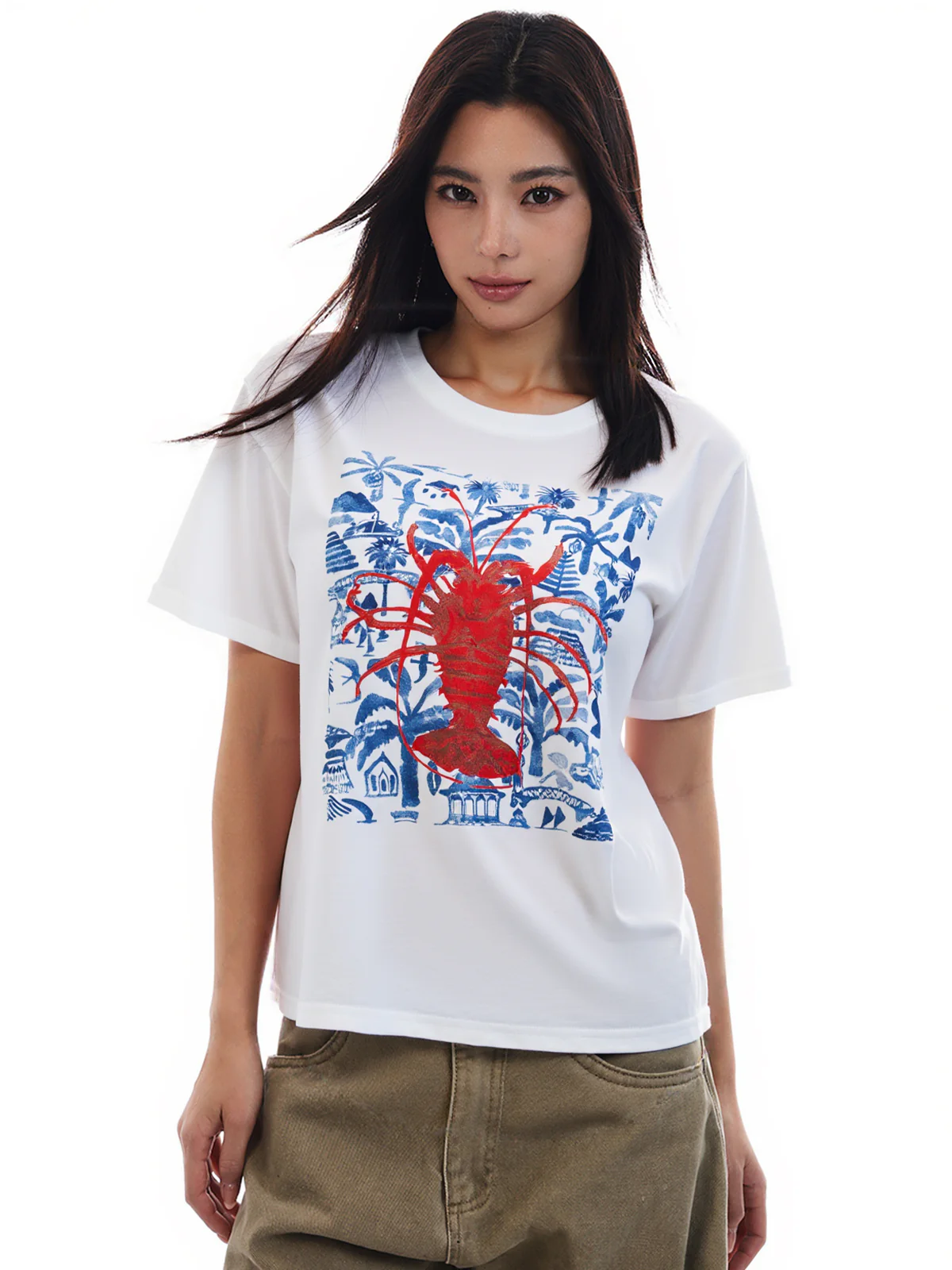 Animal Print Retro All Match Loose Tee - Image 2