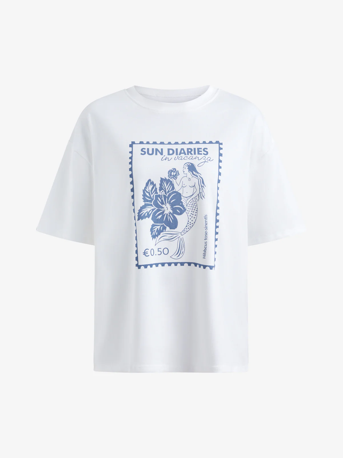 Flower Print Retro All Match Loose Tee - Image 6