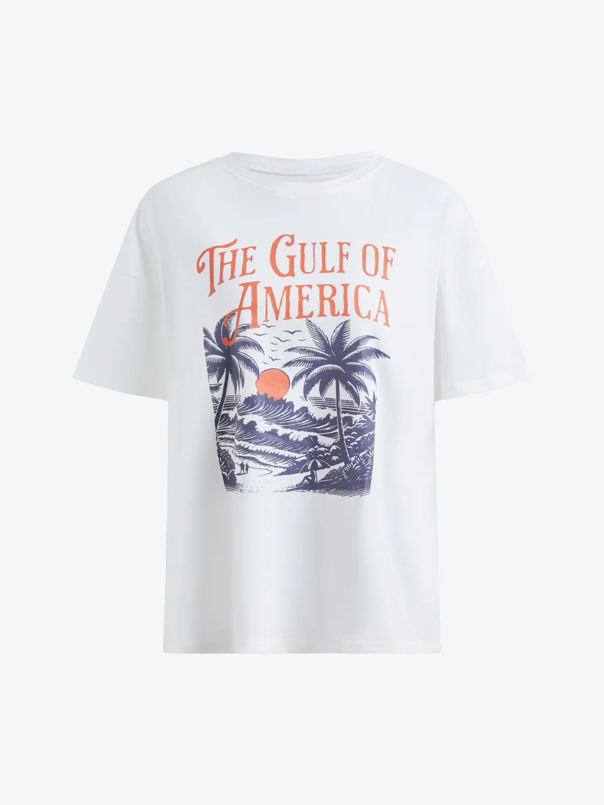 Flower Print Retro All Match Loose Tee - Image 6