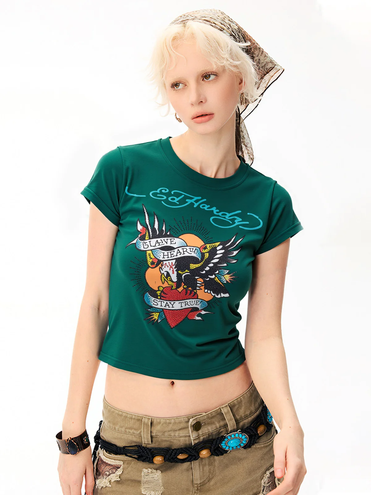 Printed Pattern Retro Short Sleeve Tee - Image 2