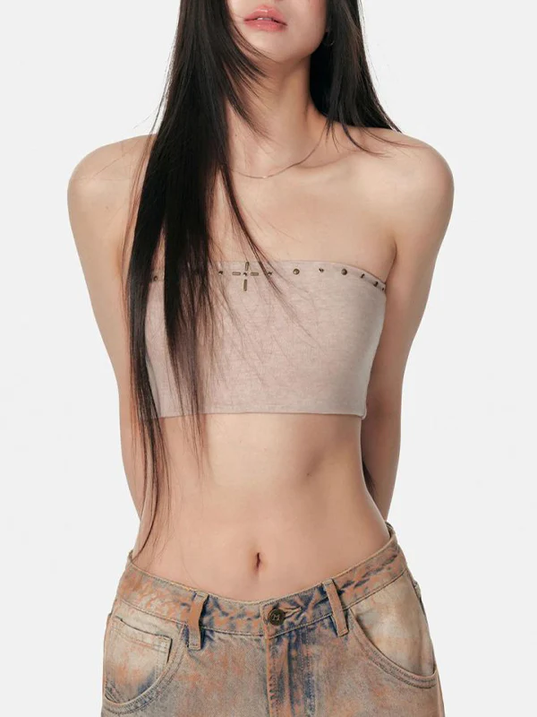 Lace Cross Bandeau Top - Image 7